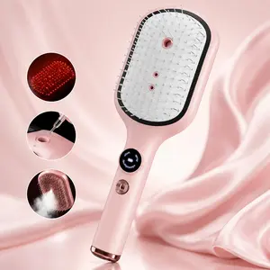 [Electric Airbag Massage Comb] Atomized Hair Essential Oil Liquid Vibrating Hair Growth Scalp Massage Brush with Oil Distributor Hair Straightening Comb