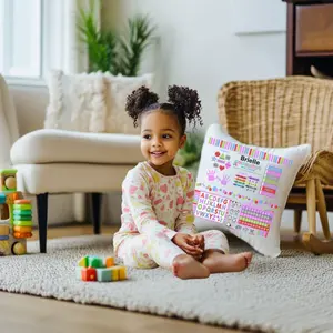 Personalized Learning Pillow (Pastel Rainbow)
