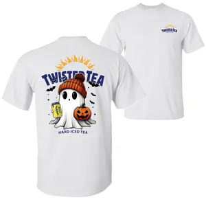 Twisted T Halloween Cute Boo Boo Ghost Pumpkin T-Shirt, Trendy Halloween Spooky Season Graphic Design Unisex Cotton T-shirt for Men for Women Menswear Womenswear Top