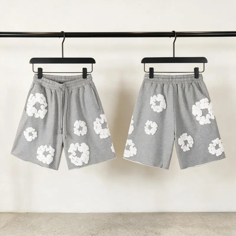 Denim Tears 2026 New Printed Pullover Short Sleeve T-Shirt & Casual Sports Shorts / Beach Shorts | Unisex Streetwear Set, Comfortable & Versatile, Couple Style
