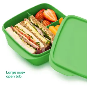 Tupperware Eco+ Lunch-It 3-Compartment Food Storage Container - Airtight, Reusable, Eco-Friendly, 550 mL Capacity, Dishwasher Safe