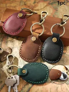 Vintage Leather Case, Top Quality Cowhide Anti-Loss Cover, Includes Keychain, Durable Retro Leather, Soft Shell Design, Secure Storage