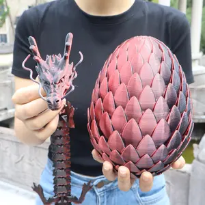 3D Printing Enormous Eggs at an 18 Cm Scale with a 60 Cm Dragon; Eggs at an 8.5 Cm Scale with a 30 Cm Dragon; Large Decorative Gifts for Parties, Easter, Halloween, Christmas, And Thanksgiving, Featuring Magnificent Dragon Decorations. Easter Eggs