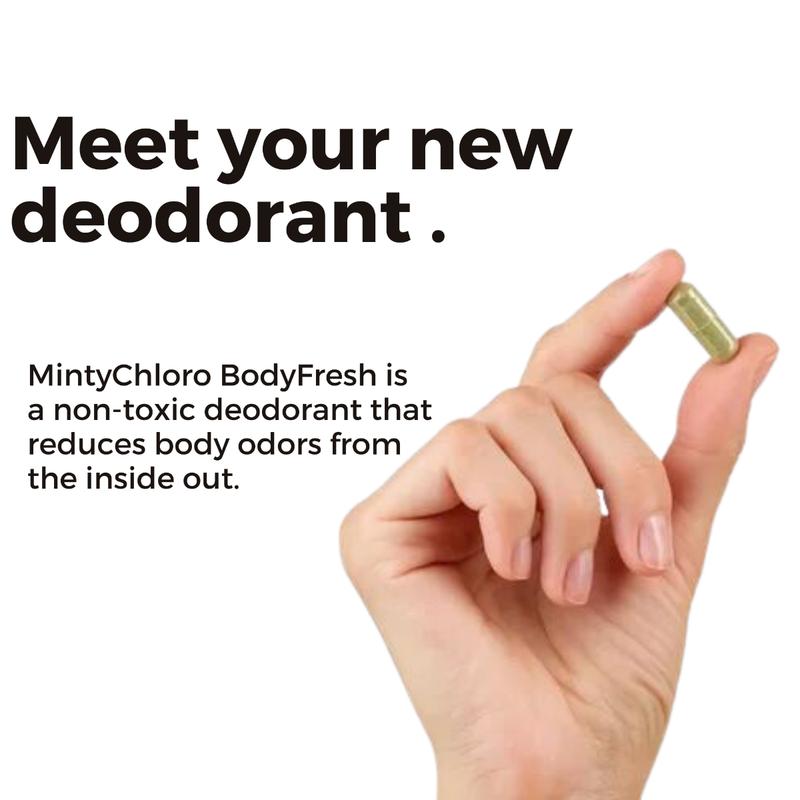 MintyChloro BodyFresh Pills- Body Odor, Gut & Skin Capsules