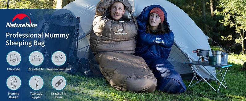 Naturehike Cold Weather Sleeping Bag for Adults, 30-39 ℉ Hollow Cotton Backpacking Sleeping Bag Winter, Mummy Sleeping Bag Warm for Camping, Hiking