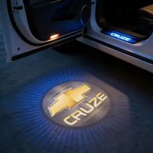 2PCS For Chevrolet Corvette Door Projector Lamp Laser Light New Crystal City Welcome Light Car Decoration Atmosphere Light Suitable for Ford/Chevrolet/Toyota/Honda/Hyundai/Volkswagen vehicles.