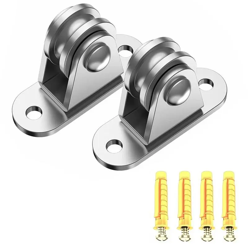 Carbon Steel Pulley Block, Small Pulley Block Silent Pulley, Material Handling and DIY Kits Moving, 2PCS