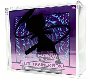 Stackable Crystal Clear Acrylic Magnetic Display Case, 5mm Thick UV-Resistant Top Loading Box, Magnetic Closure, Dustproof & Waterproof , Durable Anime Display Storage Compatible with PKMN Booster Boxes, SpaceSaving Multi-Deck Reserve (1-Pack)