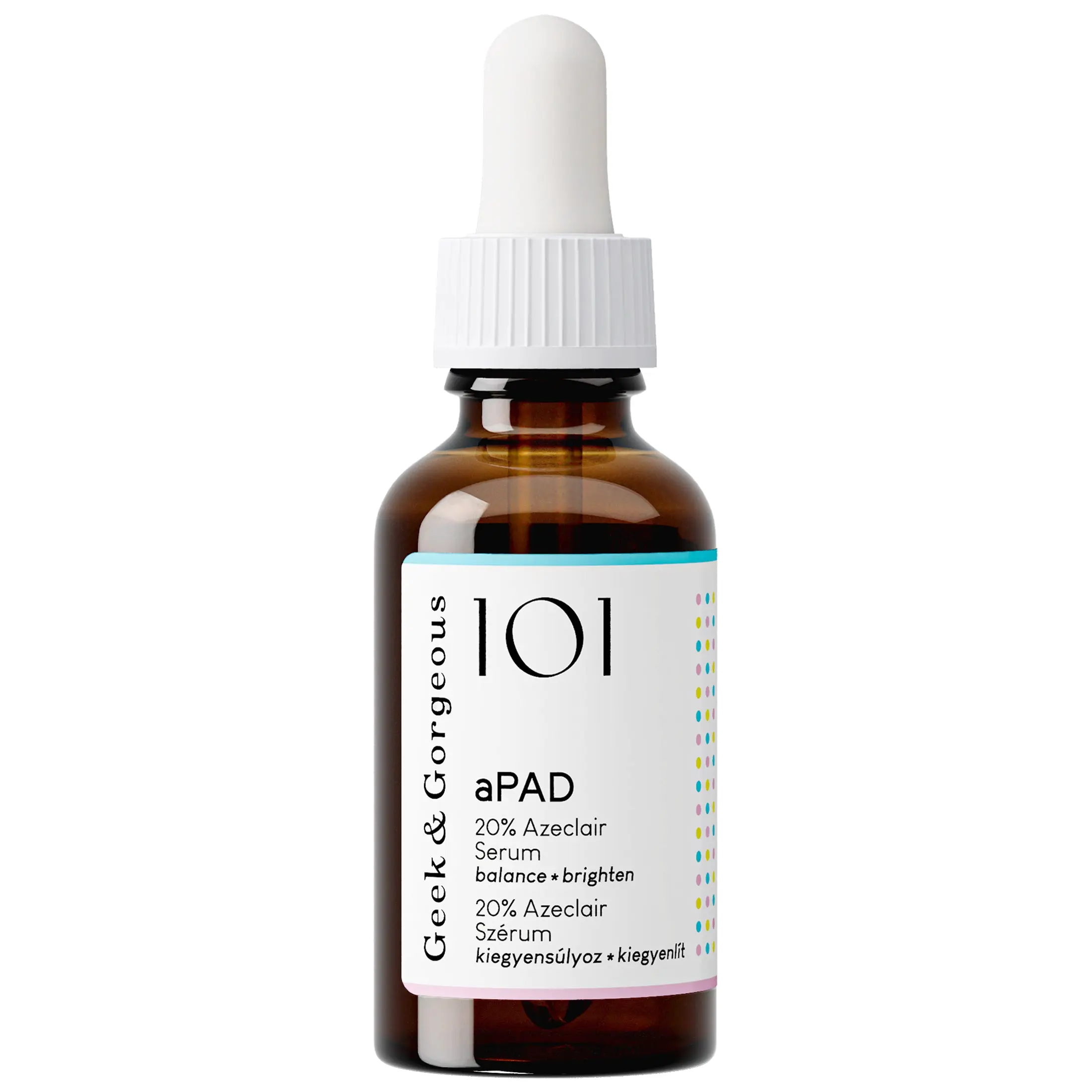 Geek & Gorgeous aPAD 20% Azelaic Acid Face Serum - Silky Skincare Serum for Oily Skin, Redness-Calming, Dark Spot Treatment, Hyperpigmentation Corrector, Brightening Products, Non-Toxic, Vegan, Gluten-Free, 30ml, Correcting Serum