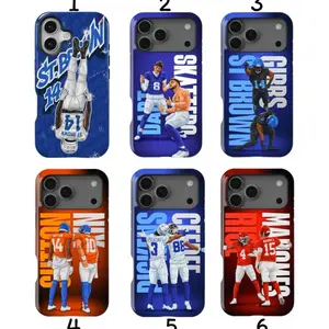 Dart x Skattebo, St. Brown x Gibbs, Pickens x Ceedee, Rice x Mahomes, Bo Nix x Sutton Phone Case, Celly Shockproof Case Cover Compatible with iPhone X, 11, 12, 13, 14, 15, 16, 17 Series & Galaxy Series