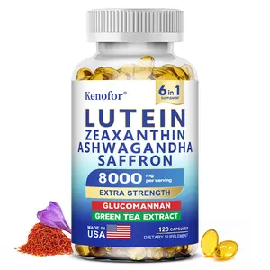 Kenofor Lutein Health Supplement - with Saffron, Ashwagandha - Supports Eye Health, 120 Capsules