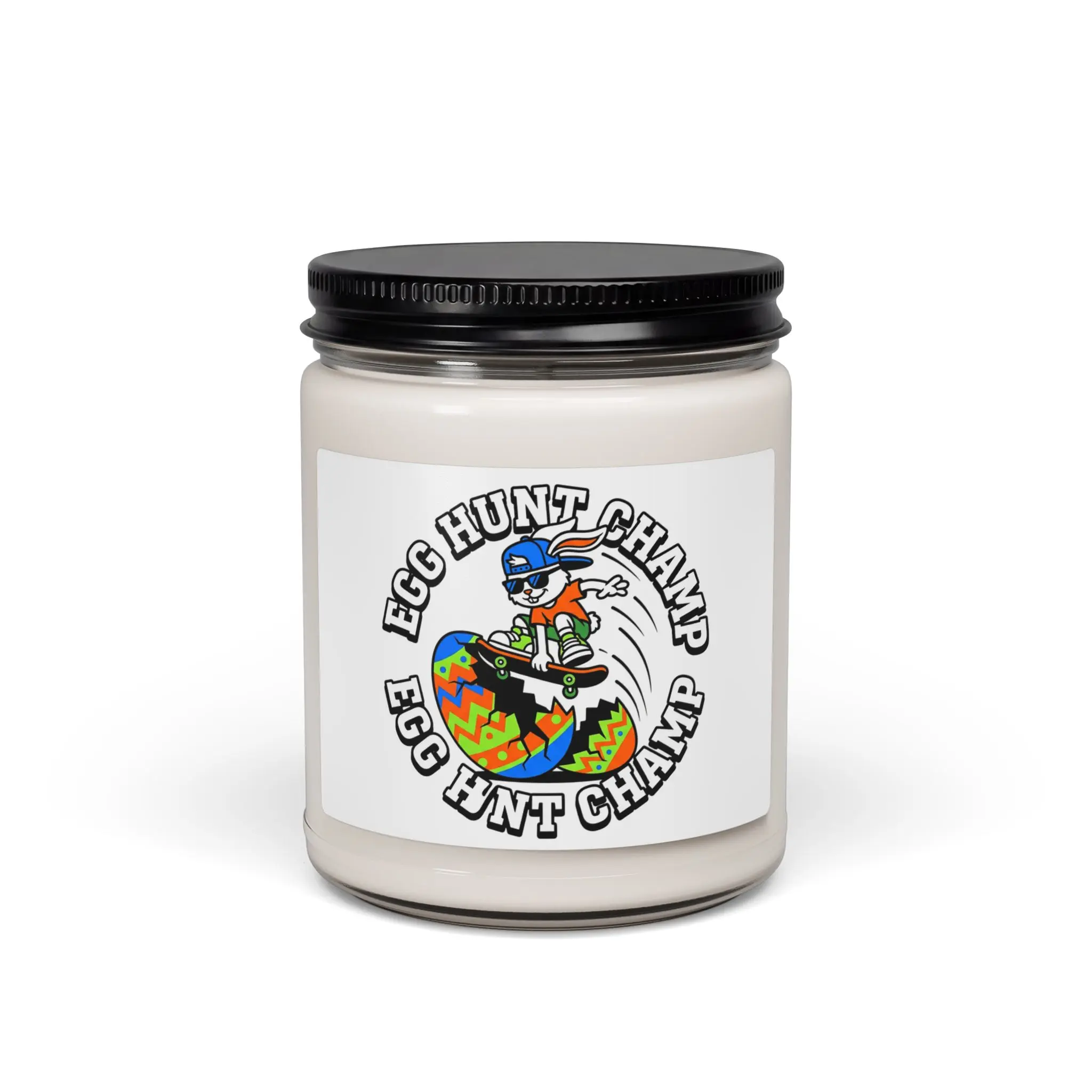 Egg Hunt Champ Candle | boys Easter graphic, dinosaur egg, camo Easter