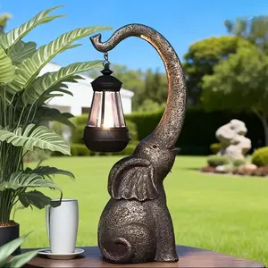 Resin Elephant Statue. Garden, Lawn Decoration, Outdoor, Interior Decoration, Landscape Lights, The Perfect Choice to Add A Friendly Atmosphere to The Trail And Garden, The Ideal Choice to Create The Beauty Of The Bedroom And Living Room. IP44