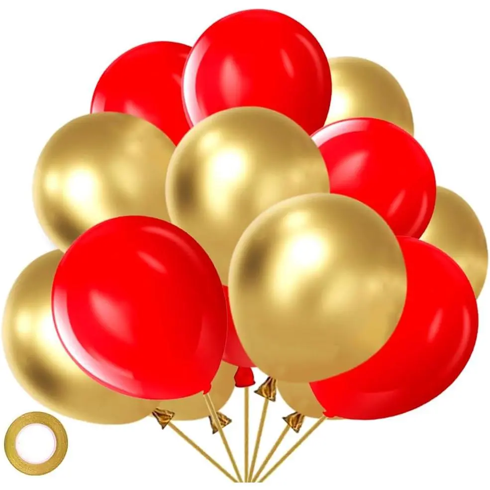 Red and  Balloons,70 Pack 12 inch Metallic  and Helium Matte Red Balloons for Valentine's Day Wedding Birthday Engagements Anniversary Party Decorations