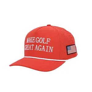 Curves & Clubs Make Golf Great Again Hat – Funny Patriotic Golf Hat for Men – MAGA Golf Hats Mens Golf Hats – Rope Hat Golf Gifts for Golfers