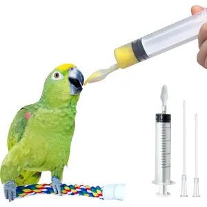 Baby Bird Feeding Syringe,Parrot Small Pet,Manual Syringe Feeder, Milk Water,Liquid Food,Reusable,Syringe with Spoon Tip