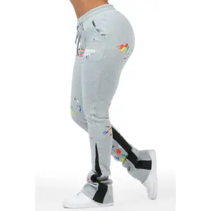 Karenthia 2.0 Heather Grey Stacked Track Pant