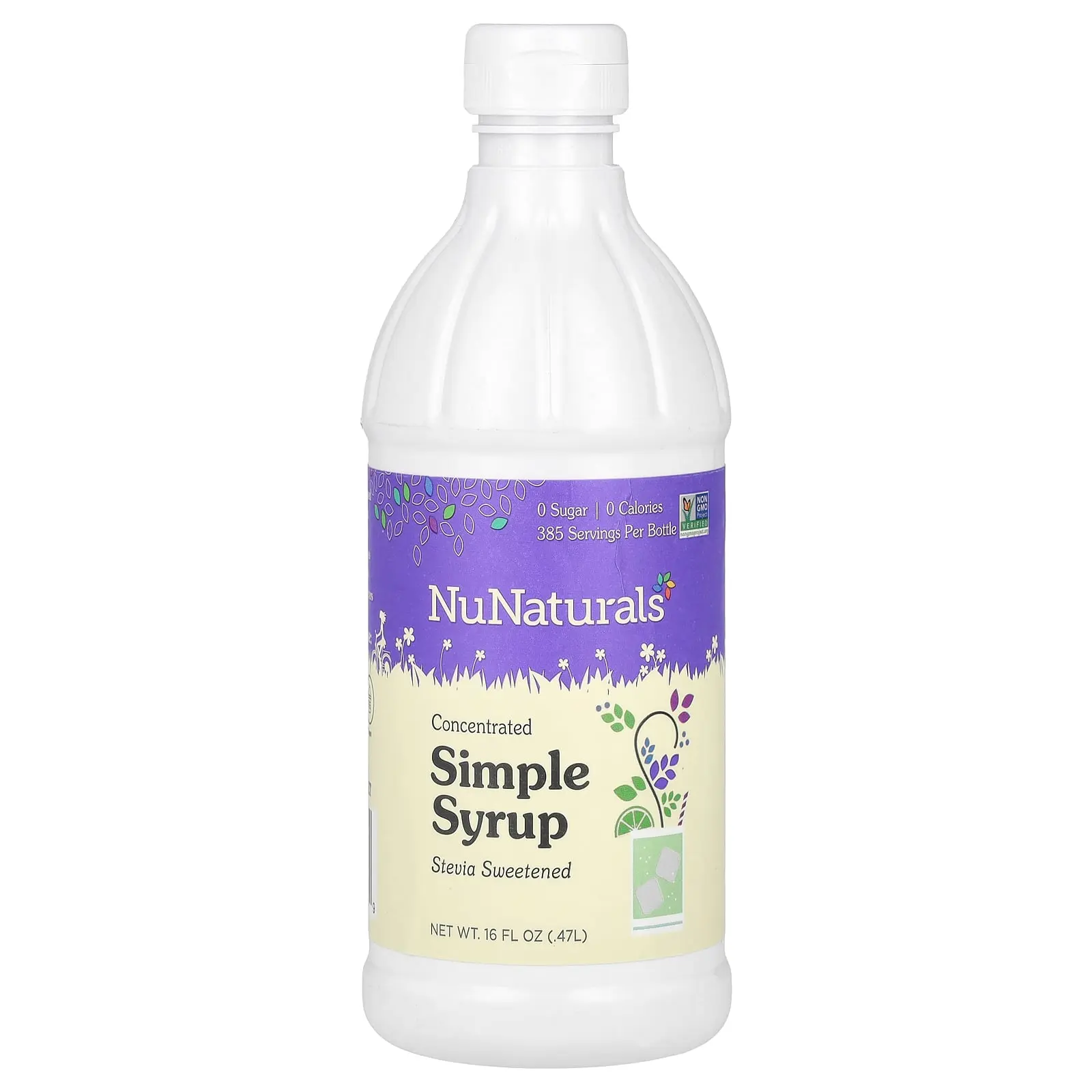 NuNaturals Concentrated Simple Syrup, 16 fl oz (0.47 L)