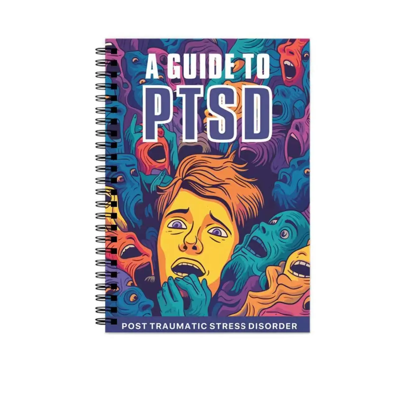 Creative Spiral Notebook for Ptsd Emotional Healing, 70-Page Psychological Counseling Workbook, Cross-Border Innovative Design