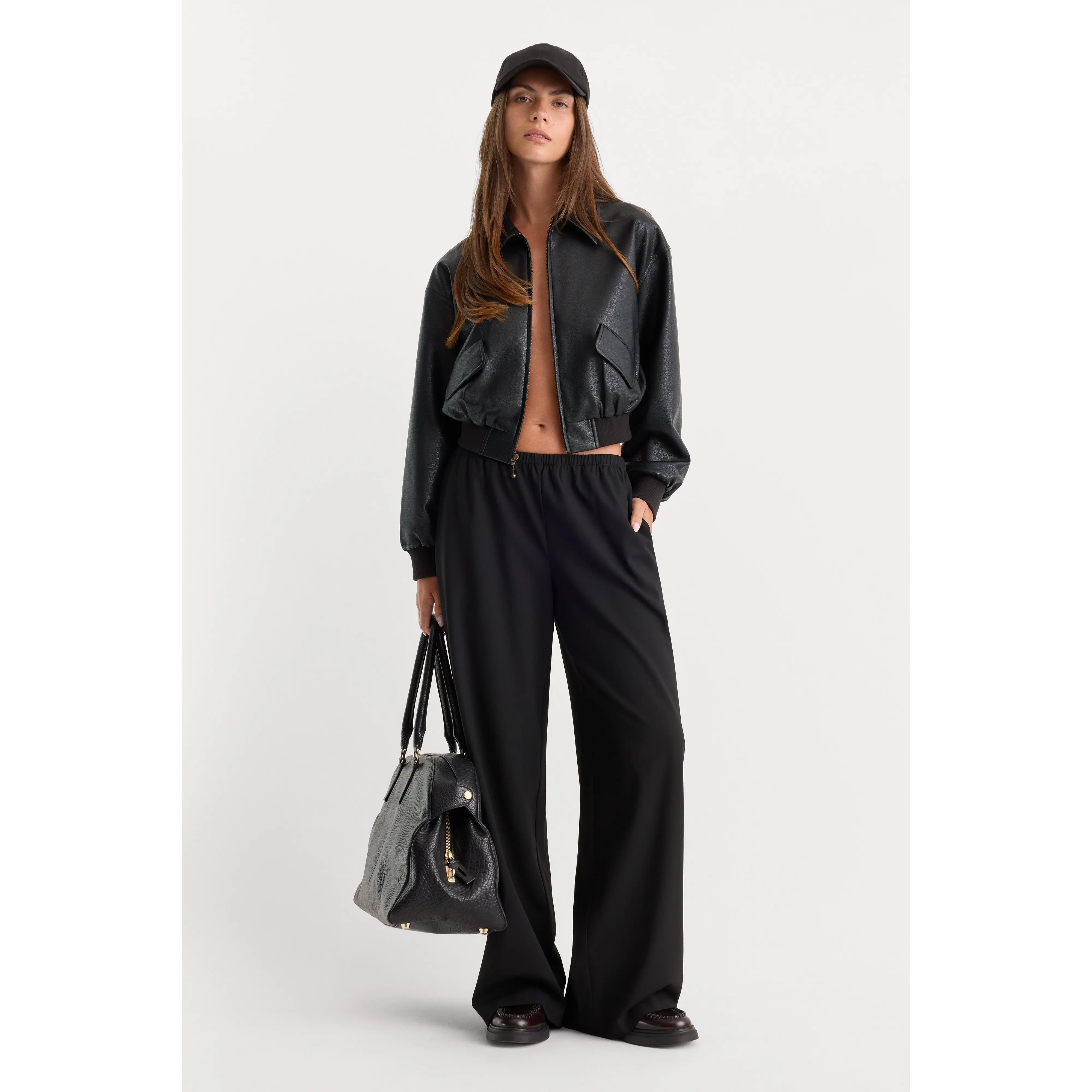 THE PULL ON TROUSER | BLACK001 Baggy Fit Elastic Waist THE PULL ON TROUSER | BLACK001 Baggy Fit Elastic Waist