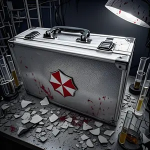 Umbrella Company Biochemistry Suitcase, Cosplay Villainous Item Prop Replica, Umbrella Corporation Sealed Safety Case Toolbox, Airtight Tool Box