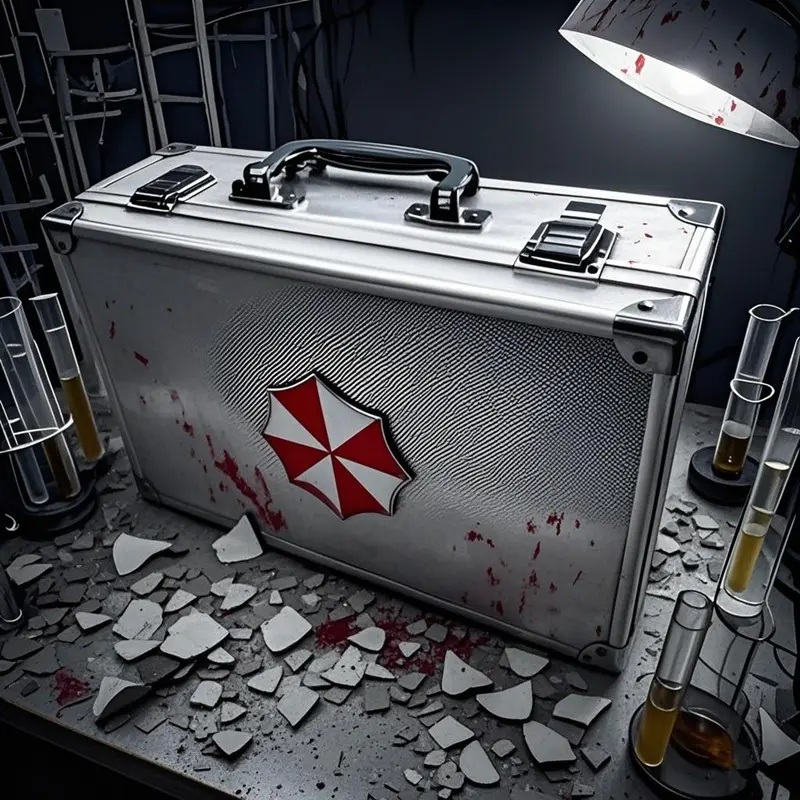 Umbrella Company Biochemistry Suitcase, Cosplay Villainous Item Prop Replica, Umbrella Corporation Sealed Safety Case Toolbox, Airtight Tool Box, Toolbox Storage Box, Metal Tool Storage, Aluminum Tool Box, Durable Toolbox
