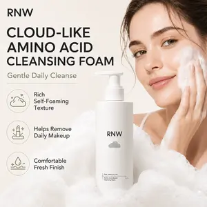 RNW Amino Acid Foaming Face Wash, Gentle Self-Foaming Facial Cleanser for Daily Cleansing and Hydrated, Comfortable Skin