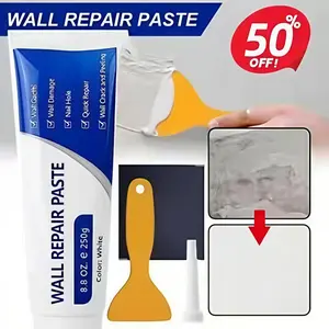 250g Wall Mending Agent, Quick-drying Waterproof Drywall Patch Repair Kit, Heavy Duty Multi-functional Paste Adhesive Concrete Sealant. Painting Bathroom