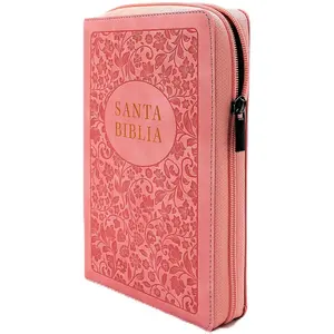 Biblia para Mujeres Reina Valera 1960 Letra Grande de 12 Puntos  Rosada Tamano Manual con Cierre y Indice Semil Piel Edicion Limitada Mas la Palabra del Dios permanece