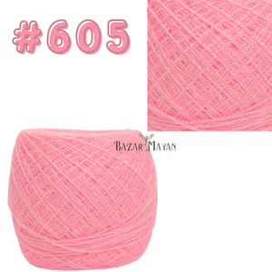 Pink 100g Crystal Crochet Mexican Yarn Thread -Hilo Estambre Cristal #605