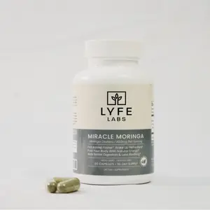 LYFE LABS Miracle Moringa – 60 Veggie Capsules (30-Day Supply) – 800mg Moringa Oleifera Leaf – 100% Natural, Non-GMO, Gluten-Free – Supports Energy, Sleep, Digestion, Immunity, Joint & Skin Health – Wake Up Refreshed & Energized
