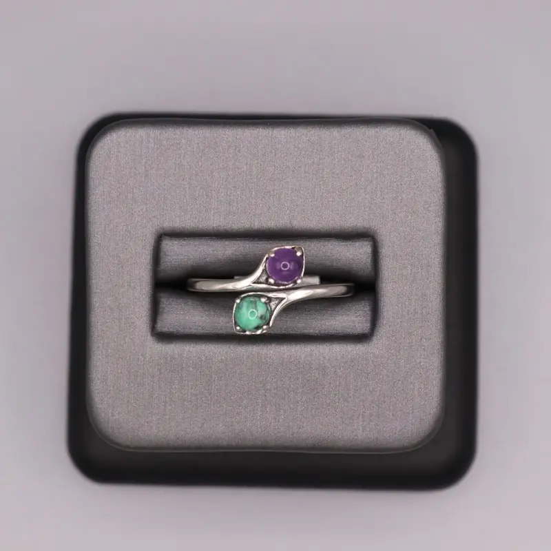 Sterling Silver Stone Ring - Multi Stone
