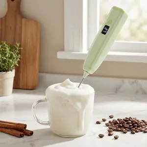 3-Speed Electric Milk Bubbler & Egg Beater - USB Rechargeable Kitchen Whisk with 2 Detachable Heads for Coffee, Lattes, Eggs