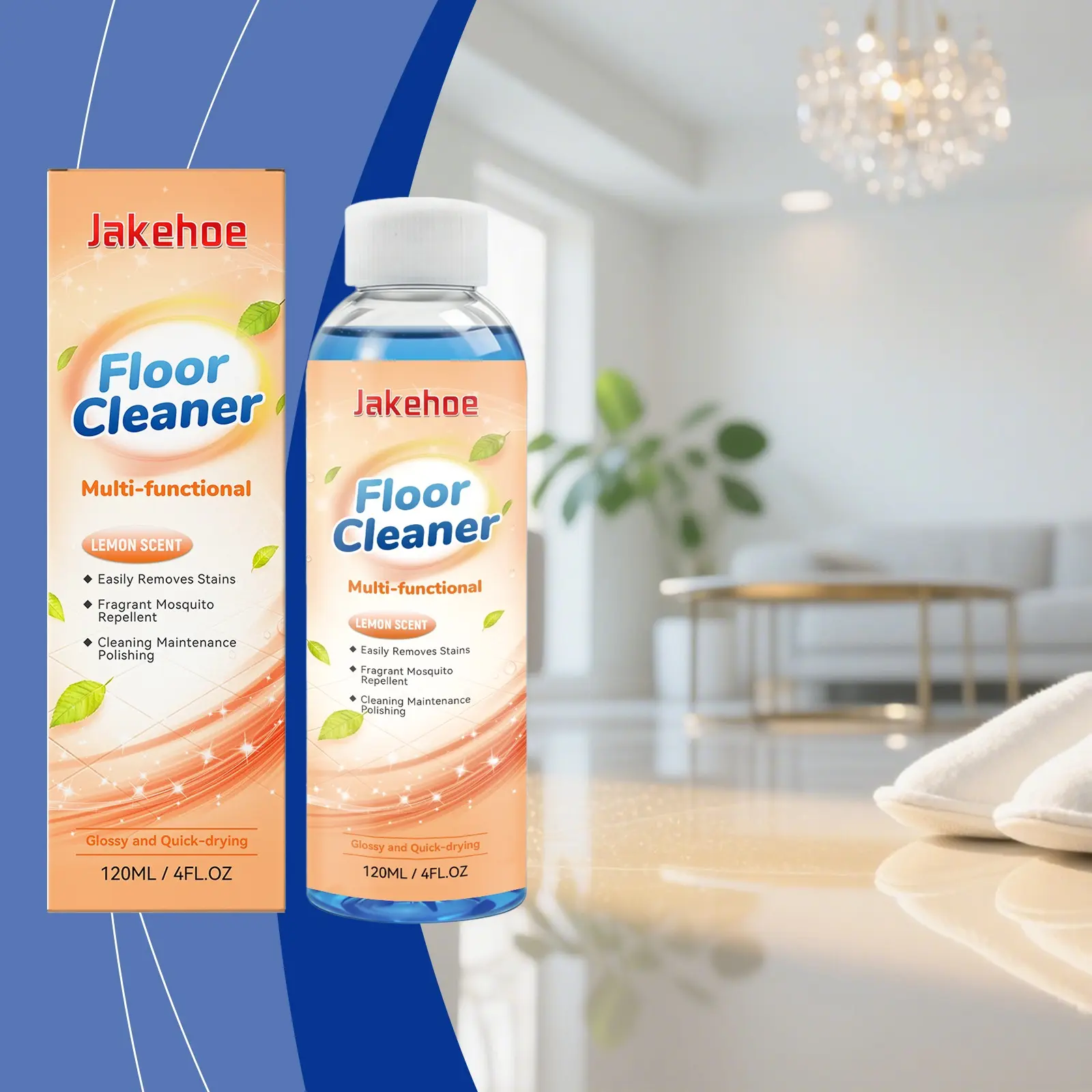 Jakehoe Floor Cleaner, Daily Household Use for Removing Floor Stains, Protecting Surfaces, Brightening, Renovating and Polishing