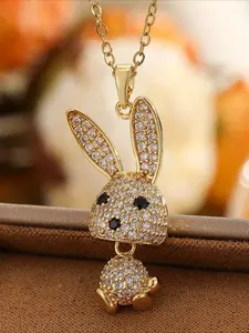 1pcs New Cute Rabbit Necklace Suitable for Banquets and Mother's Day Gifts, Chic Gorgeous Jewelry