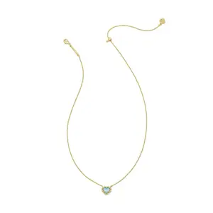Kendra Scott Anna Framed Pendant Necklace - Blue/Gold