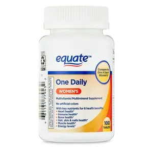 Equate One Daily Women's Multivitamin Multimineral Supplement Tablets for Women's Health, 100 Count, Healthcare