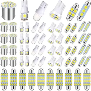 70 & 42 Pcs Interior Car Lights, Super Bright White Dome Map Tail Cab Lights Bulb Kit Set , Light 31 36 41 mm 12v De3175 6411 T10 2825 6612f 6615f for Dome Map Read Door Trunk Glove Box License Plate Cargo Courtesy(White)
