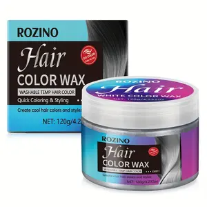 ROZINO Hair Grey Color Wax 120ml - Washable Temp Hair Color for Consistent Grey Hue Management