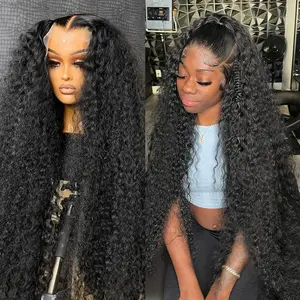 Bling Hair TikTokShopBlackFriday Water Wave Frontal Wig Transparent 13x4 13x6 Deep Wave HD Lace Frontal Human Hair Wigs Curly Human Hair Lace Frontal Wigs For Women