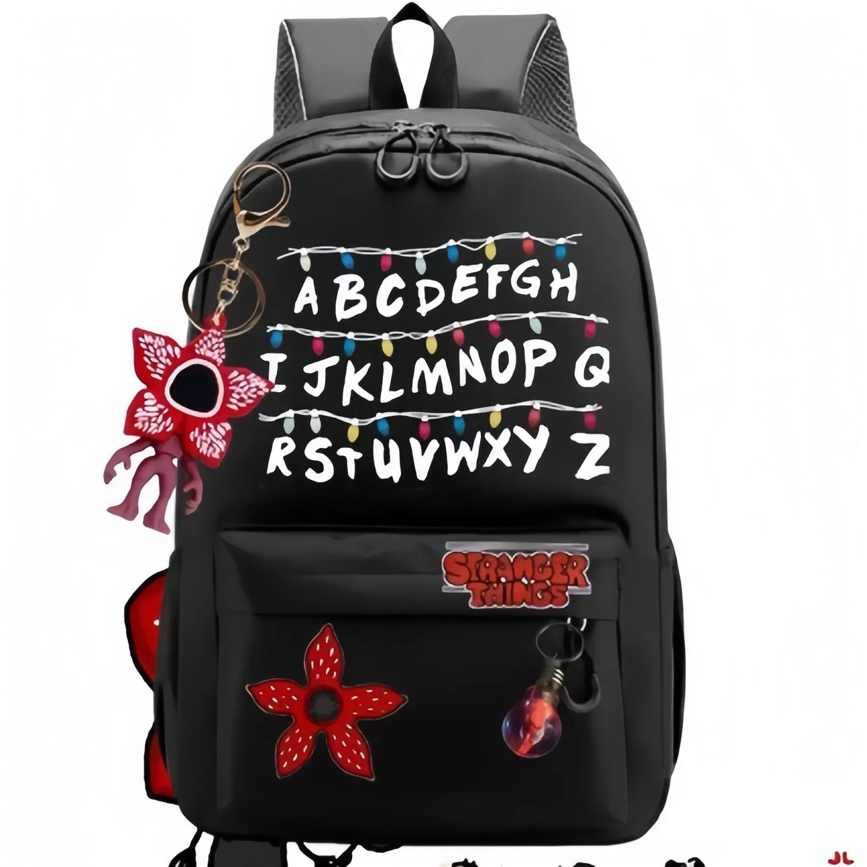 Stranger Things Men's Fashion Backpack - Large Capacity Waterproof Laptop Rucksack with Pendant for Boys, School & Travel Use
