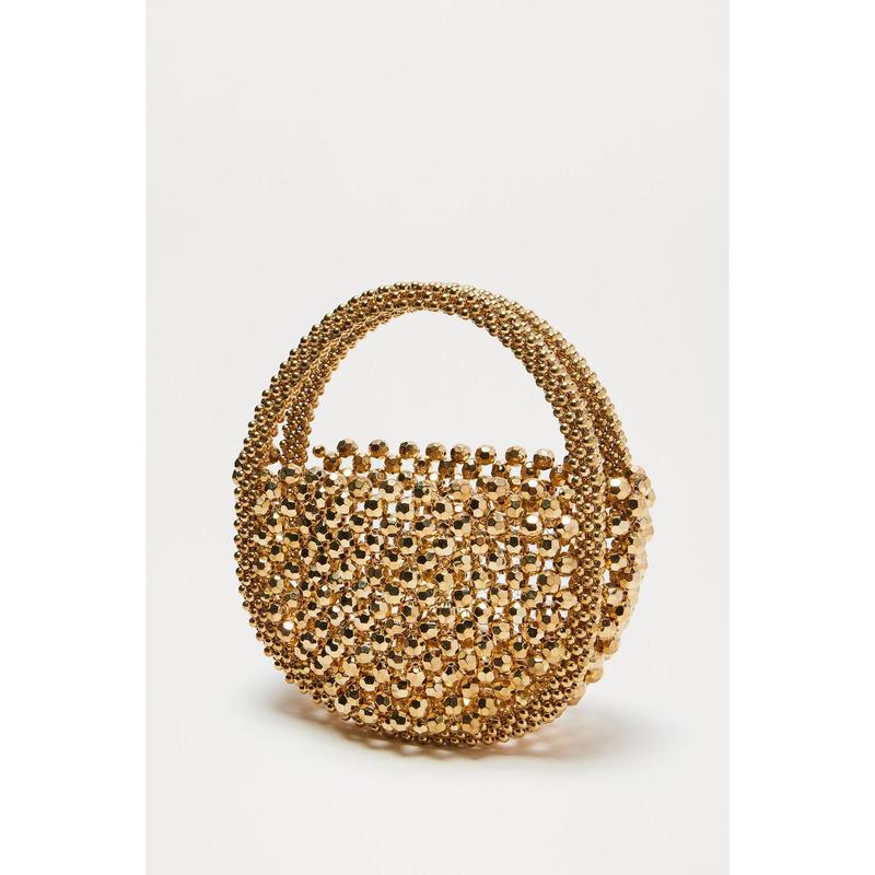 Golden Disco Doll Handbag - Gold