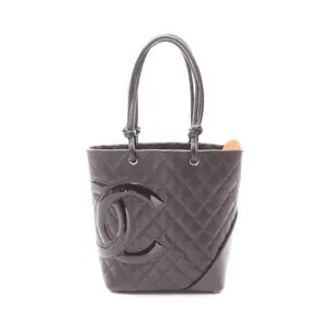 Pre-owned CHANEL Patent Leather Tote Bags Cambon Line Leather Tote Bag