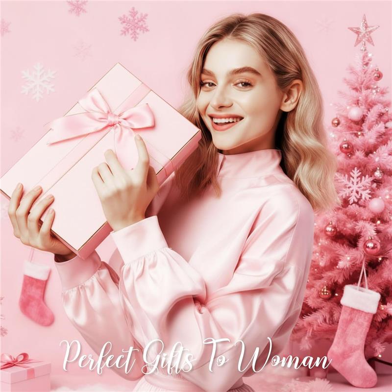 8 Pcs Christmas Pink Baskets Gifts for Women Get Well Soon Winter Gift Box Care Package for Girl Wife Mother Daughter Sister Teacher Nurse Female Friend Birthday Supplies