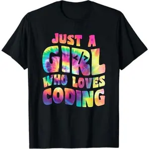 Just A Girl Who Loves Coding Coder Apparel Programmer Geek T-Shirt