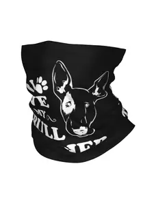BIIHUDU Bull Terrier Dog Lover Bandana Tube Scarf Neck Gaiter with Bull Terrier Face Mask for Cycling Outdoor Activities AllSeason Unisex Headwear for Pet Accessory for Bull Terrier Owners
