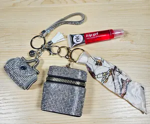 Bling Queen Wristlet Mini Purse with Lip Gel Set