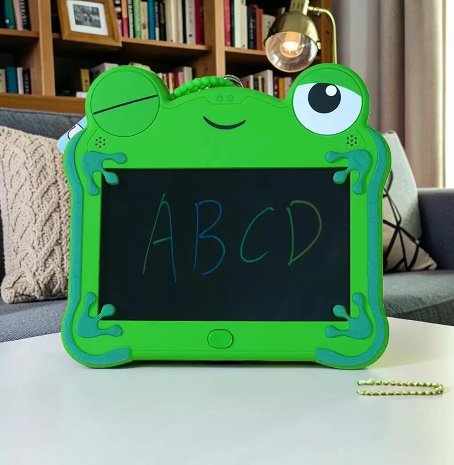 Frog Lilypad Tablet Keychain Erasable Drawing Toy Boys Puzzle Drawing Erasable Handwritten Bag Pendant Toys Gift