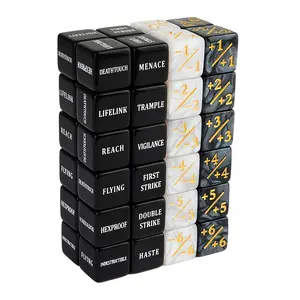 48 Ability Keywords Count Dice Set, Mtg Counter Dice, Large Creature Attribute Gain Symbols, for Magic the Gathering, Mtg, Tcg Card Games, Polyhedral Dice Set