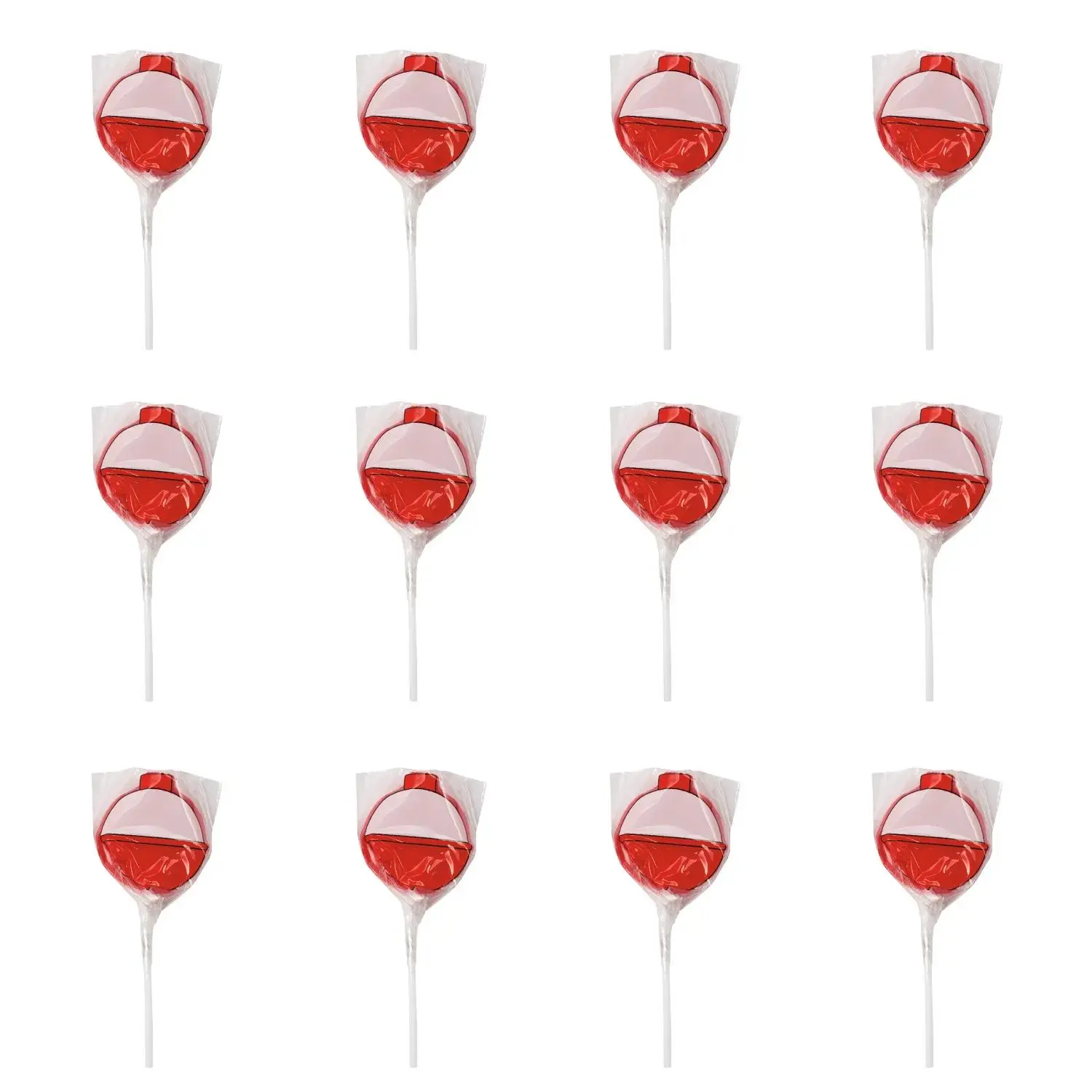 2" Little Fisherman Bobber Cherry Flavor Lollipops - 12 Pc.